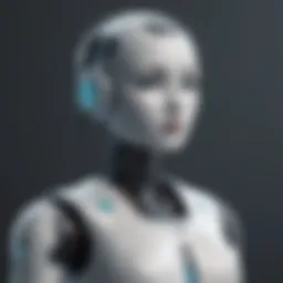 Abstract futuristic chatbot illustration