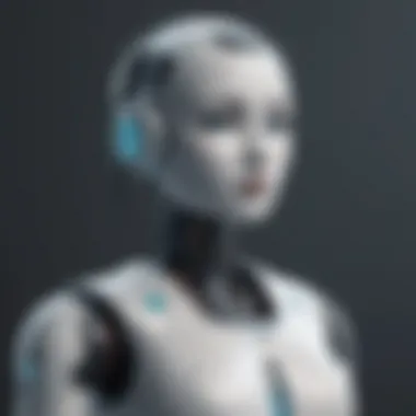 Abstract futuristic chatbot illustration