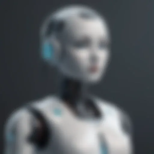 Abstract futuristic chatbot illustration