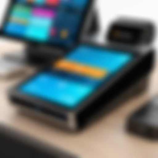 Sleek interface of a modern POS system