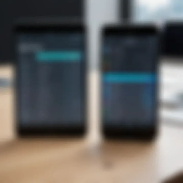 Comparison chart showcasing features of different app builders