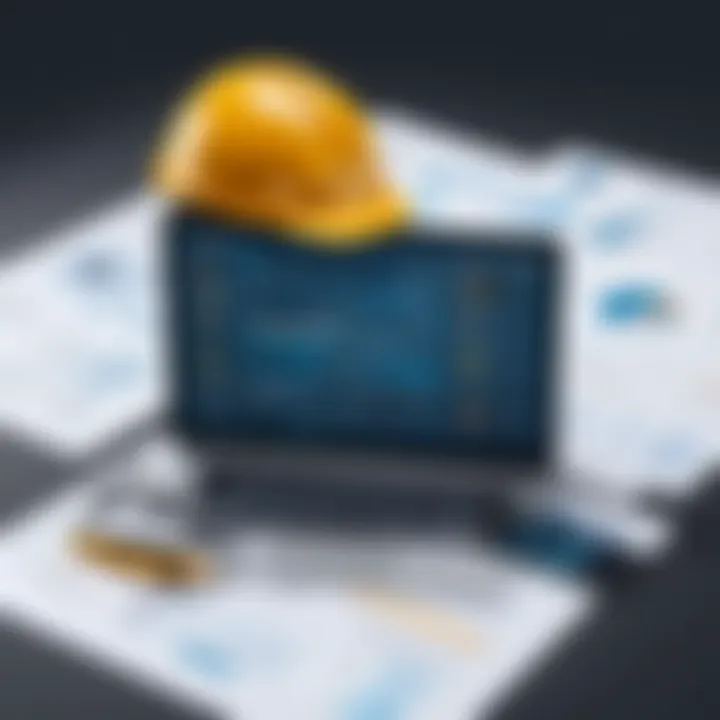 An infographic illustrating the benefits of using estimating software in construction projects