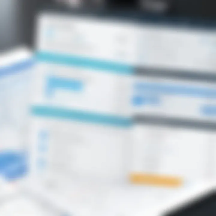 Comparison chart of hotel accounting software features