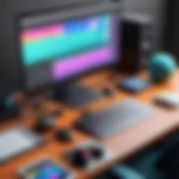 An array of animation tools showcasing colorful interfaces and features