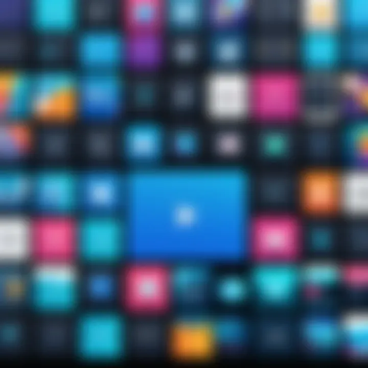 Showcasing diverse templates available in a video maker app