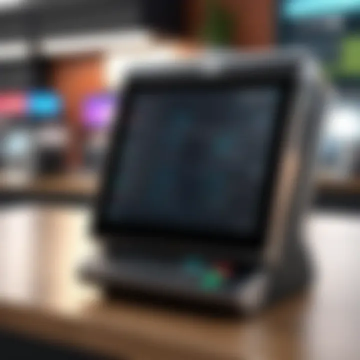 A sleek POS terminal showcasing advanced features.