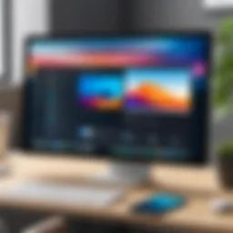 User interacting with remote desktop application on iPhone