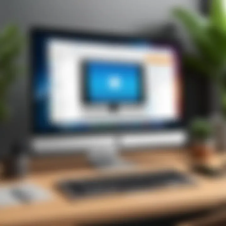 A professional using remote desktop app for work
