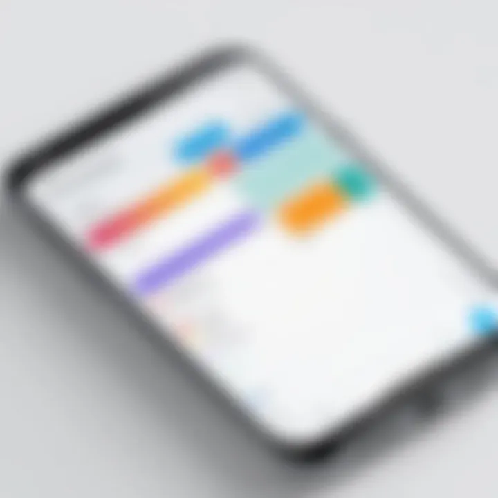 A close-up of a smartphone displaying scheduling features