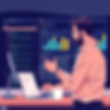 Business leader analyzing performance data