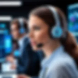 Visual representation of speech analytics technology in action