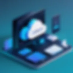 Illustration depicting the Cloudways API interface with interactive elements