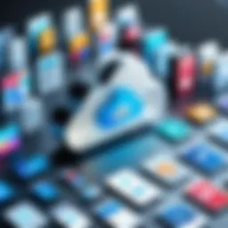 A visual representation of various cloud storage icons