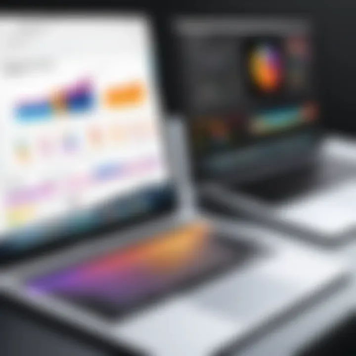 Comparison chart of popular graphic design software for MacBook
