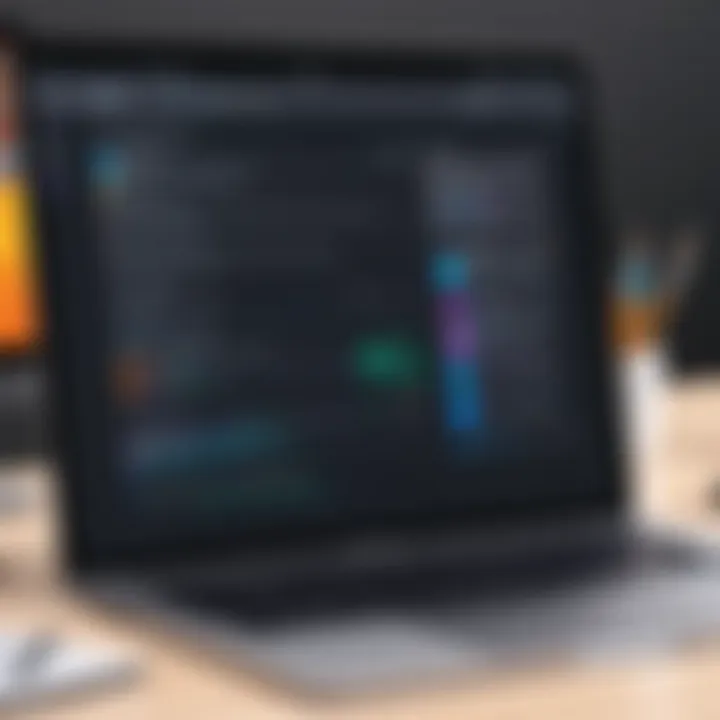 User experience feedback on graphic design tools displayed on a MacBook screen