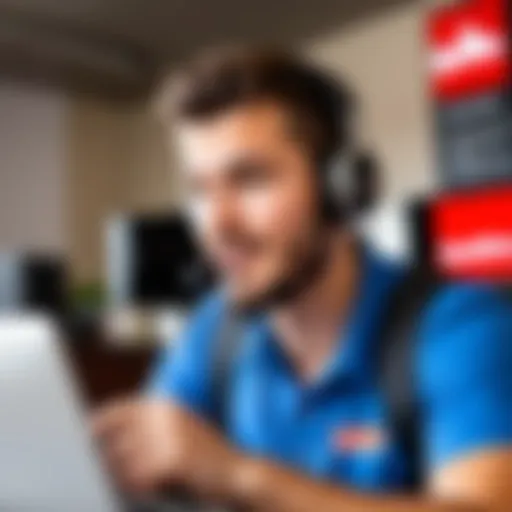 Grubhub driver on a support call
