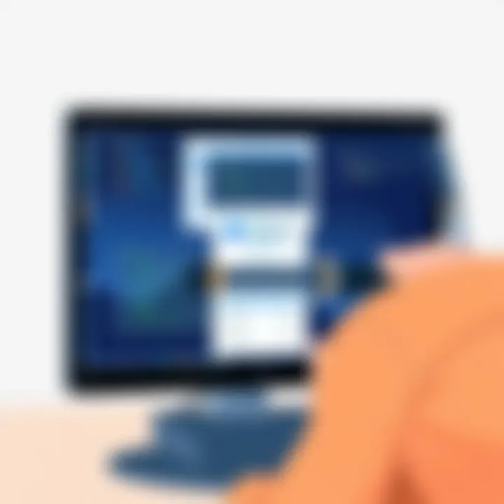 Illustration of the screen recording process with multiple windows