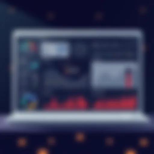 Illustration of Splunk dashboard showcasing network data analytics