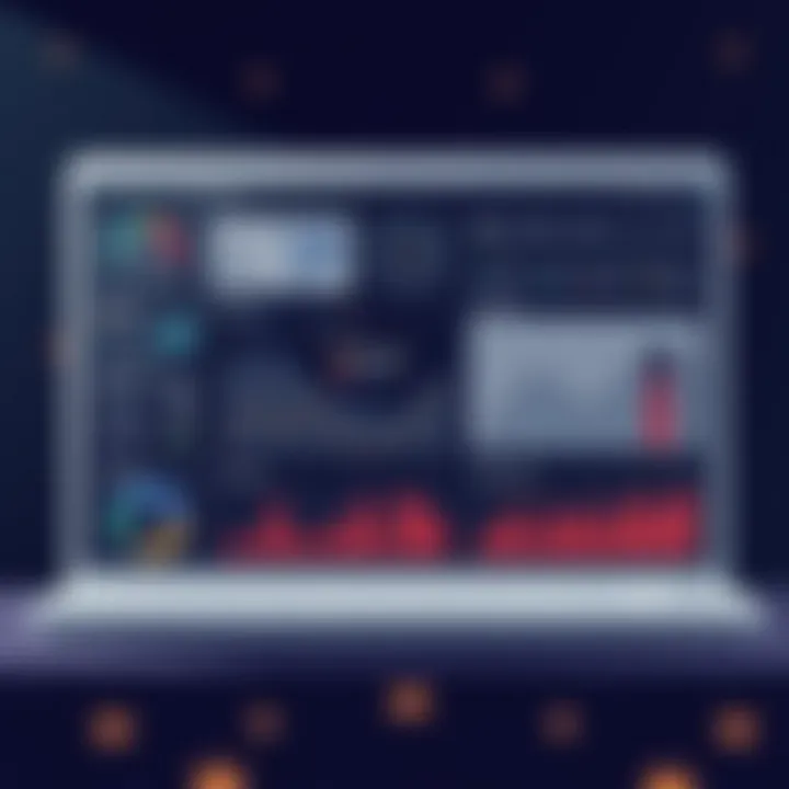 Illustration of Splunk dashboard showcasing network data analytics