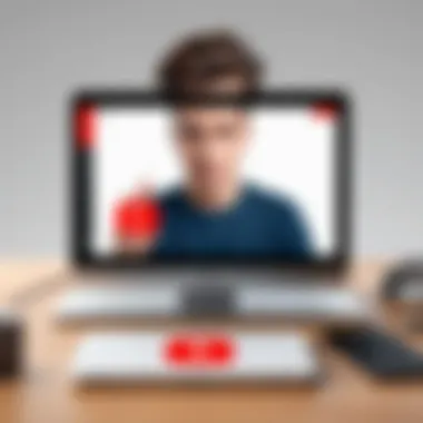 Confirming Account Deactivation Illustration of a person confirming the decision to deactivate a YouTube account