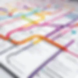 Visualization of an online journey map with user experience flow