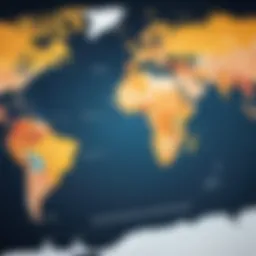 A global map highlighting diverse cultures