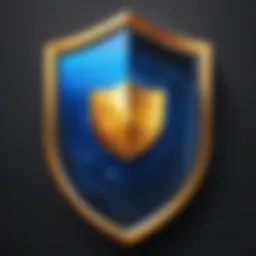 Data protection shield icon