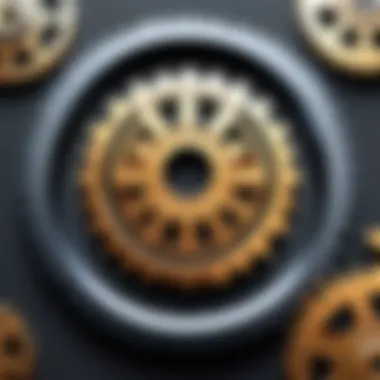 Illustration of gears symbolizing content optimization