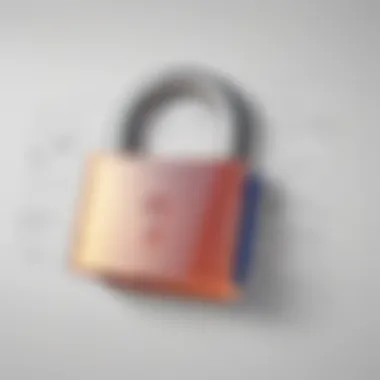 Digital security lock symbolizing document authenticity in Google Docs