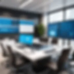 A modern interface showcasing EMS meeting software features