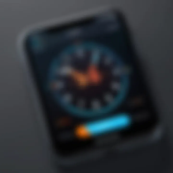 Elegant user interface of a time clock app on iPhone