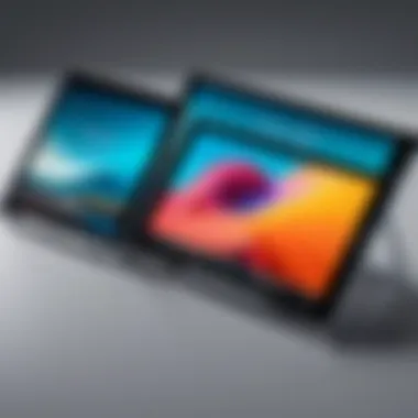 Display Quality Comparison for Tablets Comparison of tablet displays showcasing resolution and clarity