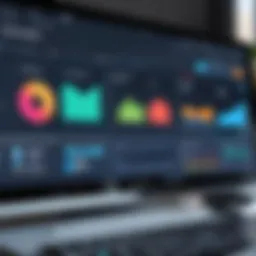 A visual representation of accounting software dashboard tailored for subcontractors