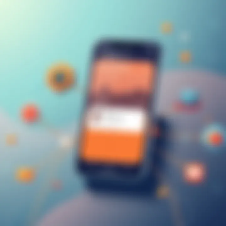 User interface of a business card maker app