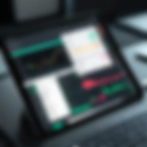 User interface of thinkorswim on iPad Pro showcasing advanced trading tools.
