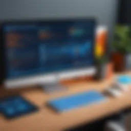 Capterra logo with a digital interface background