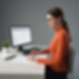 Illustration of a social worker writing detailed case notes