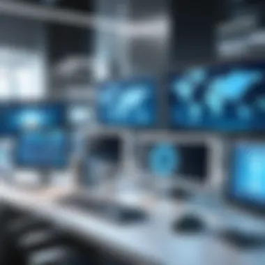 A futuristic view of technology in the workplace