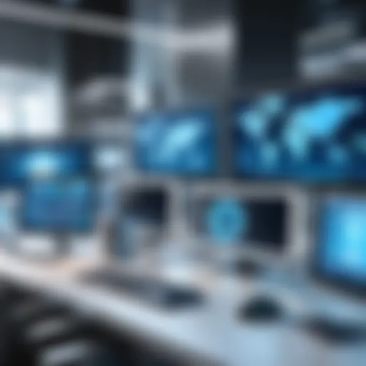 A futuristic view of technology in the workplace