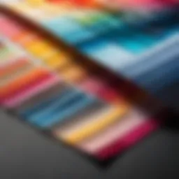 Colorful palette showcasing fabric swatches for design inspiration