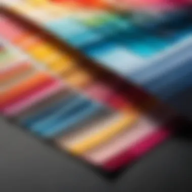 Colorful palette showcasing fabric swatches for design inspiration