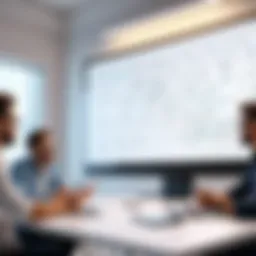 A digital brainstorming session showcasing diverse ideas on a virtual whiteboard.