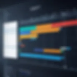 A visual representation of a Gantt chart showcasing project timelines and tasks.