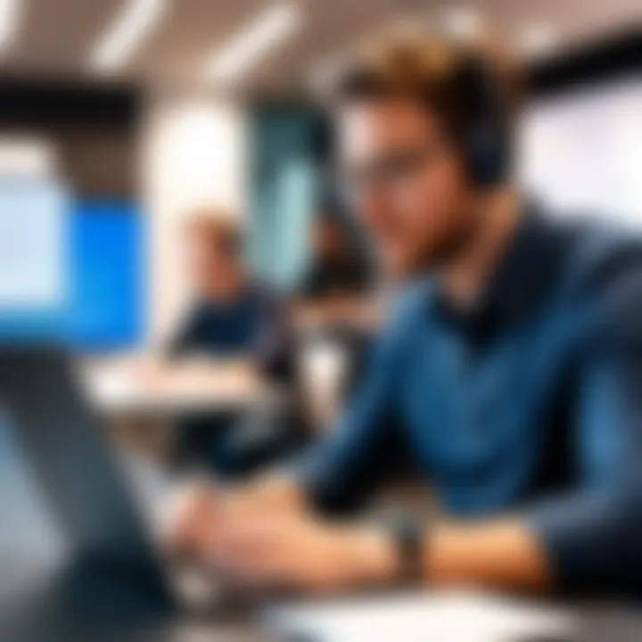 A participant taking notes while attending a virtual session