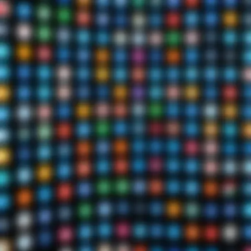 Overview of various social networking app icons