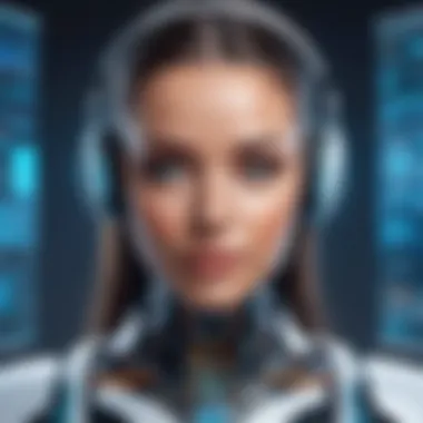 A futuristic concept of AI-driven live support applications