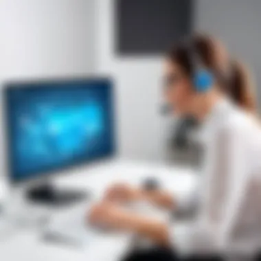 A seamless communication flow between a support agent and a customer
