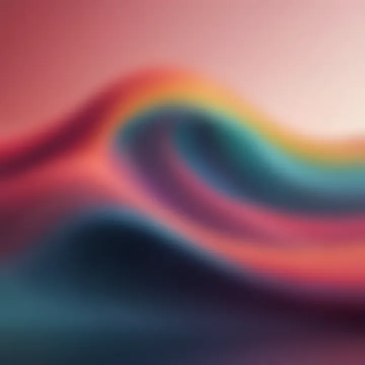 Abstract color wave design