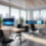 A serene office environment promoting productivity