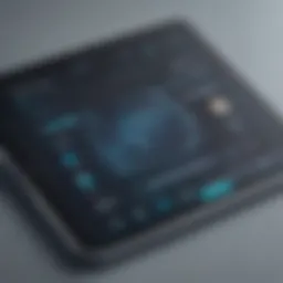 Futuristic online banking interface